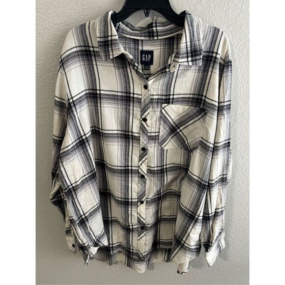 ❤️NWT GAP Relax Fit Flannel Shirt 2X - Picture 1 of 4
